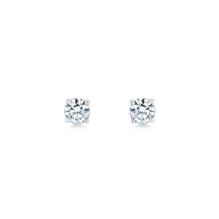0.30 Carat Round Diamond IJ-SI 14K White Gold Stud Earrings