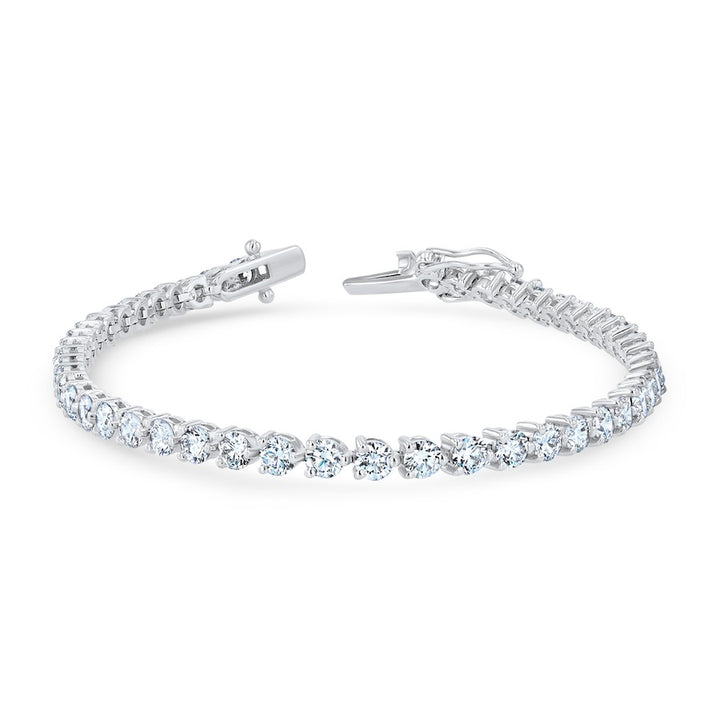 5.56 Carat Lab-Grown Diamond 14K White Gold Tennis Bracelet