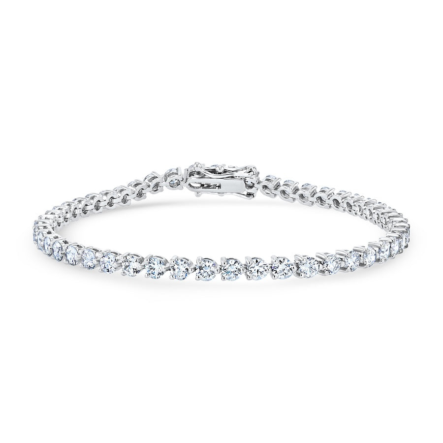 5.56 Carat Lab-Grown Diamond 14K White Gold Tennis Bracelet