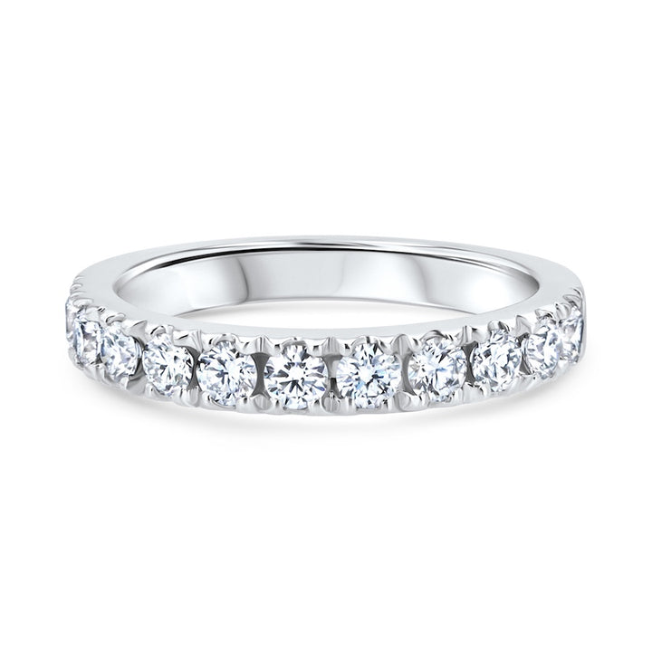 Eleven-Stone 0.68ct Diamond Split-Prong Platinum Band
