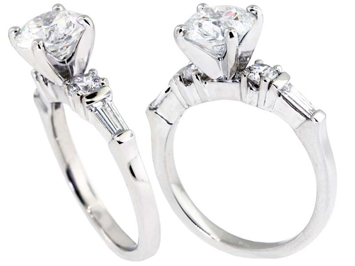 Five-Stone Round and Baguette Engagement Setting