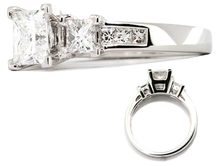 Plat Channel Set Diamond Engagement Mounting