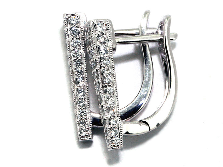 Bead Set Diamond Earrings