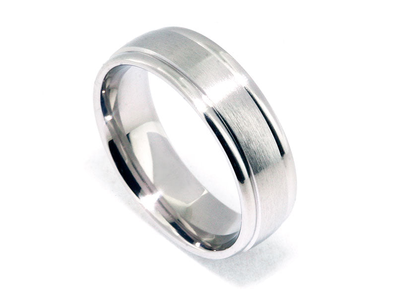 7mm Satin-Center Men's Wedding Band