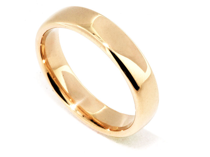 5mm 18k Yellow Gold Euro-Style Men's Wedding Band