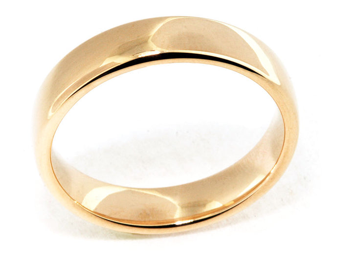 5mm 18k Yellow Gold Euro-Style Men's Wedding Band
