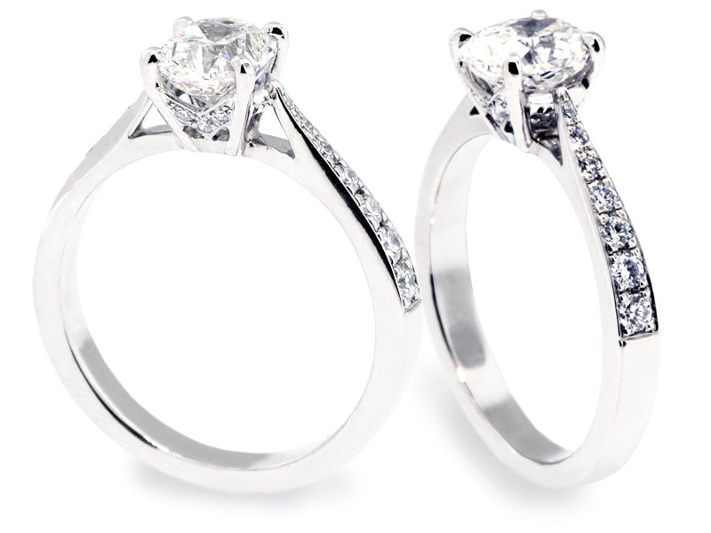 Platinum 4 Prong Engagement Mounting 24rbc=.18 for 6.0~7.5mm Ctr 'Capri'