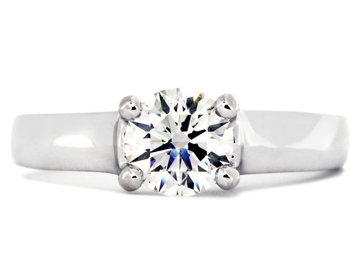 Arista Platinum Solitaire Engagement Ring Setting - Medium