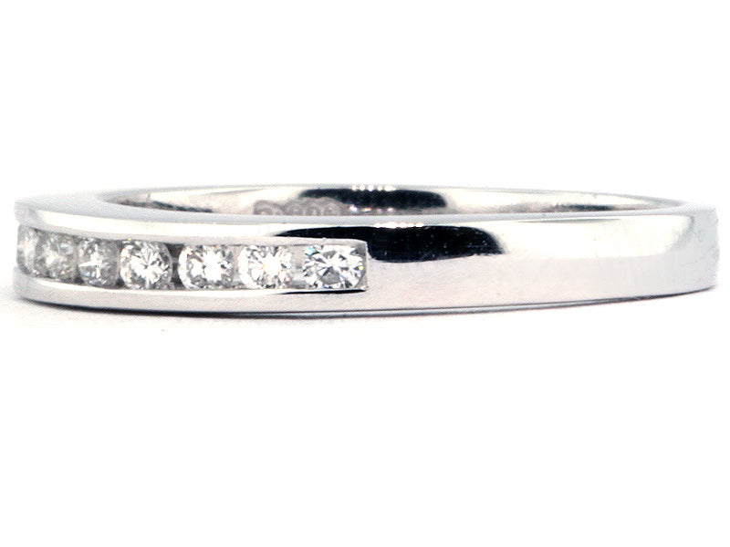 Platinum Channel-Set Diamond Wedding Band