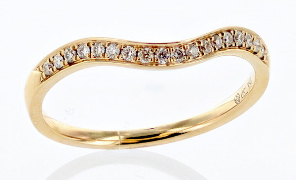 Daphne Bead Set Curved Diamond Wedding Band