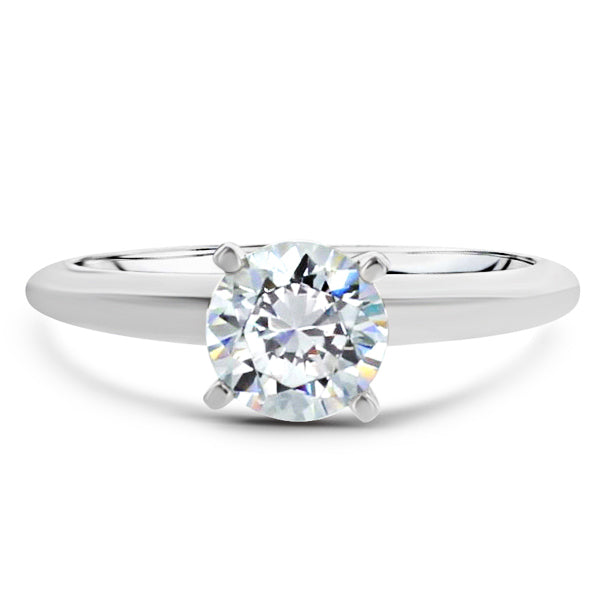 Platinum "Jennifer" Classic Solitaire Diamond Engagement Ring setting