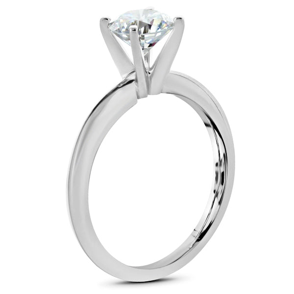 Platinum "Jennifer" Classic Solitaire Diamond Engagement Ring setting