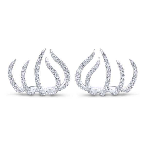 Vine Huggie Diamond Earrings