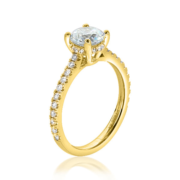 Luna 18kt Yellow Diamond Ring 34d=.39ct