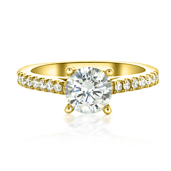 Washington Diamond Collection Hidden Halo 18kt Yellow Gold Diamond Engagement Setting