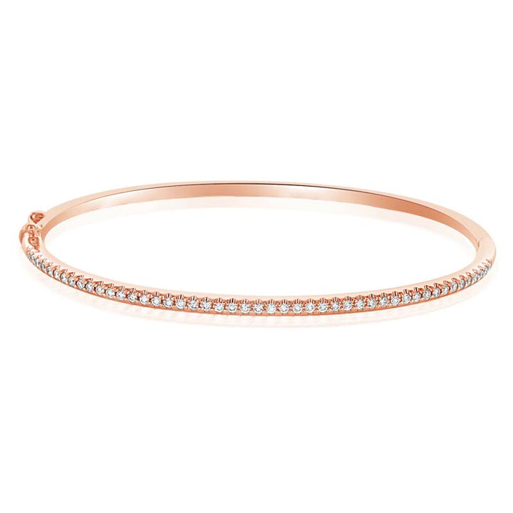 14kt Rose Gold Diamond Bangle