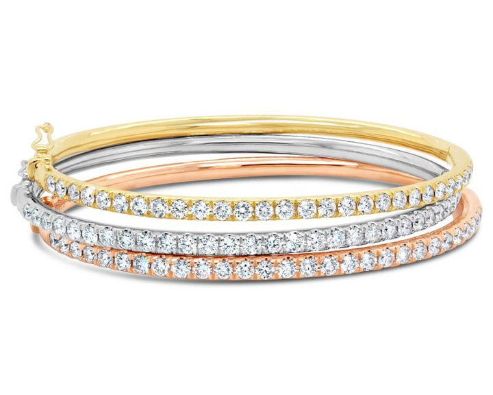 14K Yellow Gold Diamond Bangle Bracelet