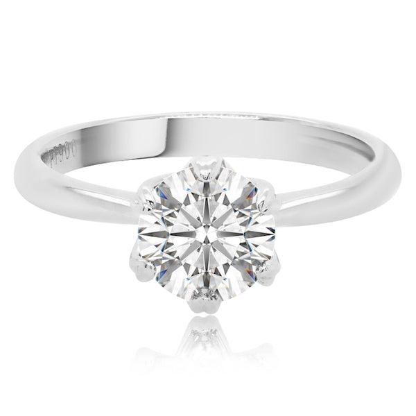 Aurora Collection Platinum By-Pass Style Engagement Mounting