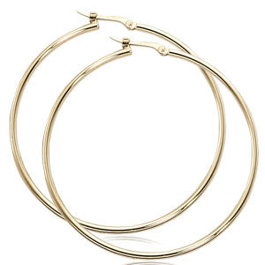 14k Yellow Gold Hinged Hoop Earrings