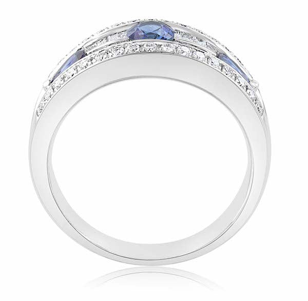 18kwg Sapphires 3=1.16 & Dias 54=.48 Band