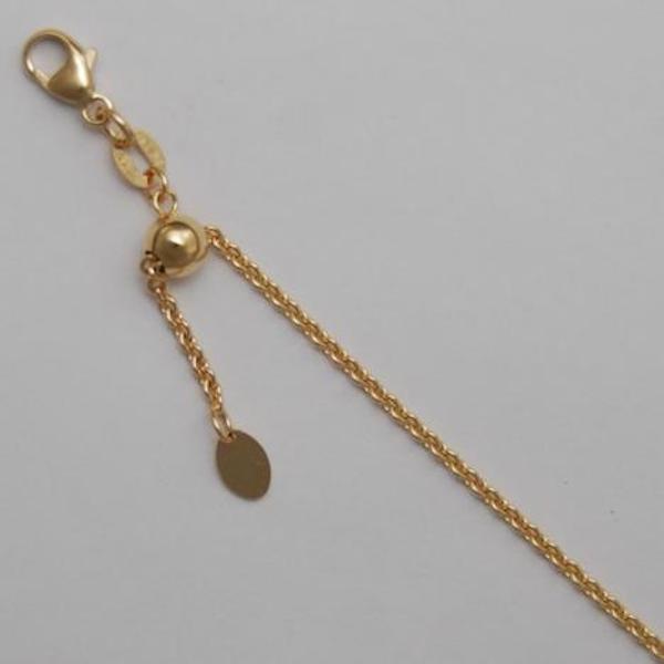 Adjustable 18 Inch 1.6mm 14K Yellow Gold Chain