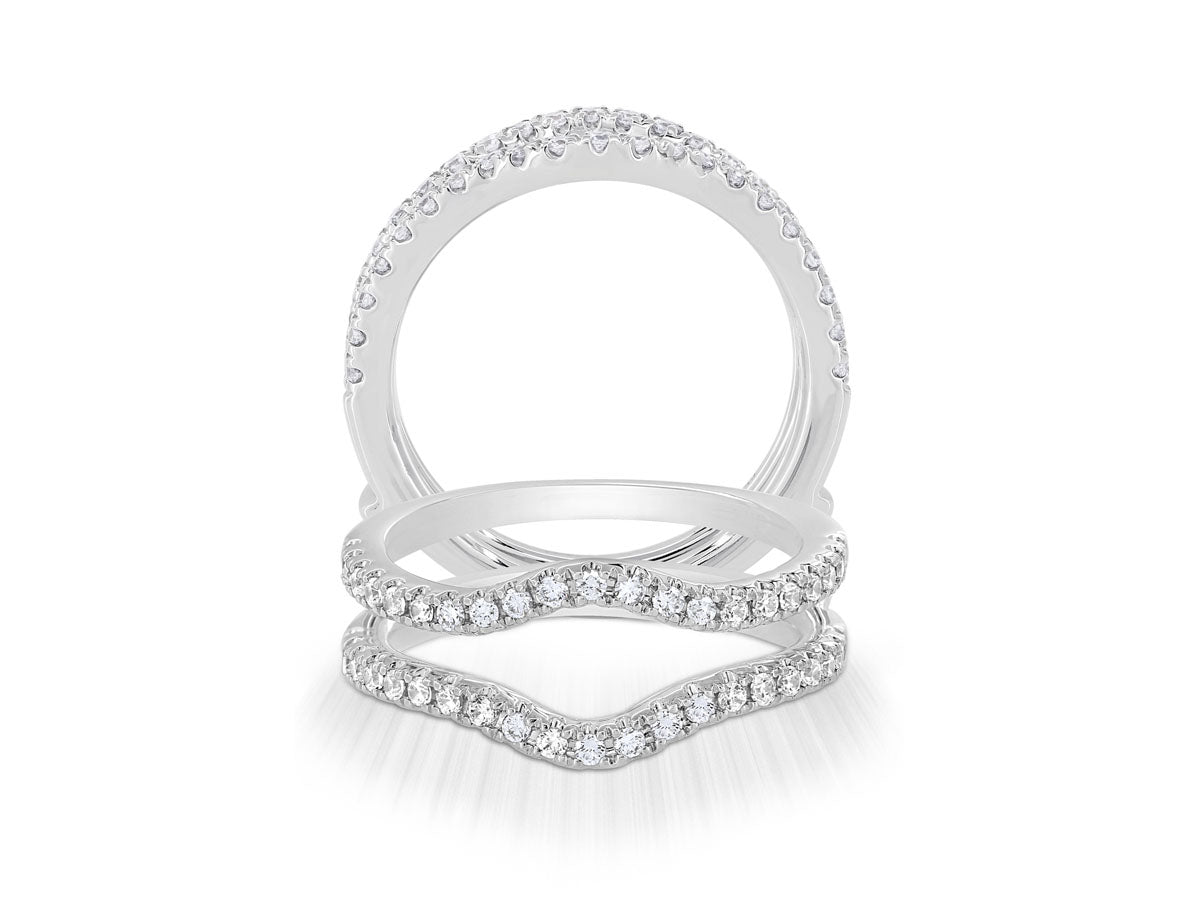 14 Karat White Gold 1.00 Carat Diamond Insert Band