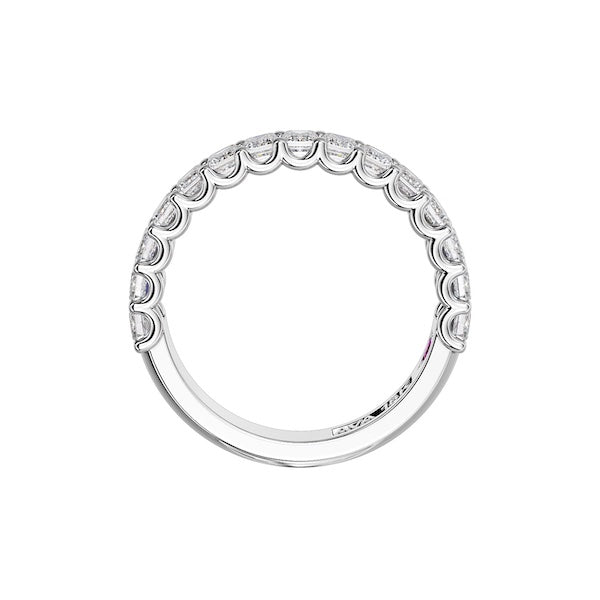 2.75 Carat Emerald-Cut Diamond Halfway Platinum Band