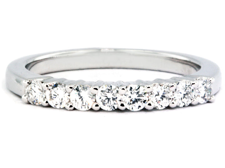 Platinum Shared-Prong Diamond Wedding Band