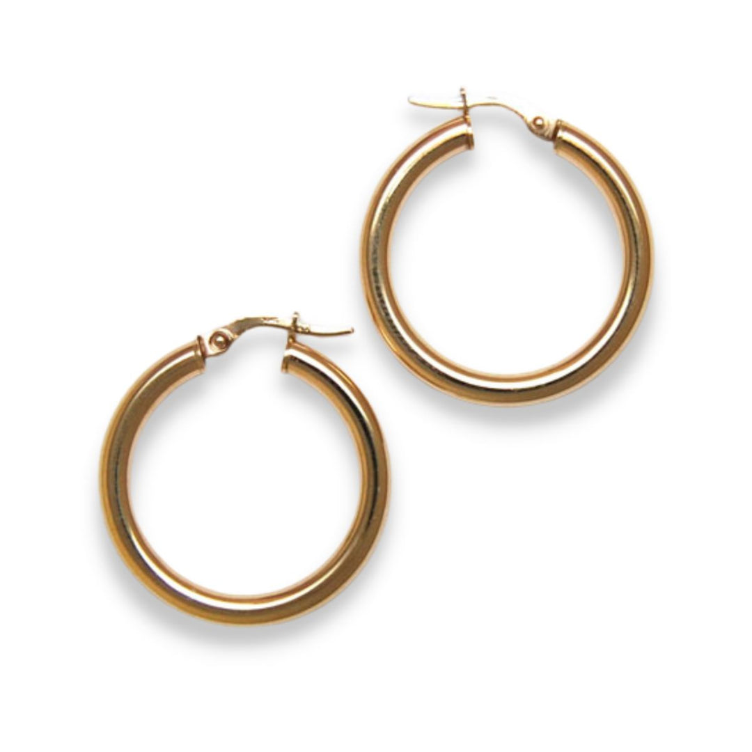 3x20mm 14KY Hoop Earrings