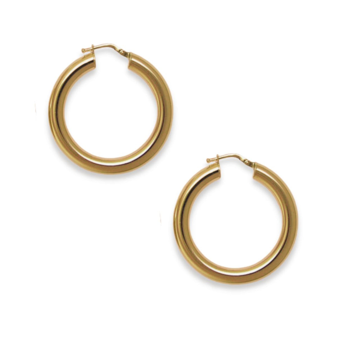 5x25mm 14KY Hoop Earrings