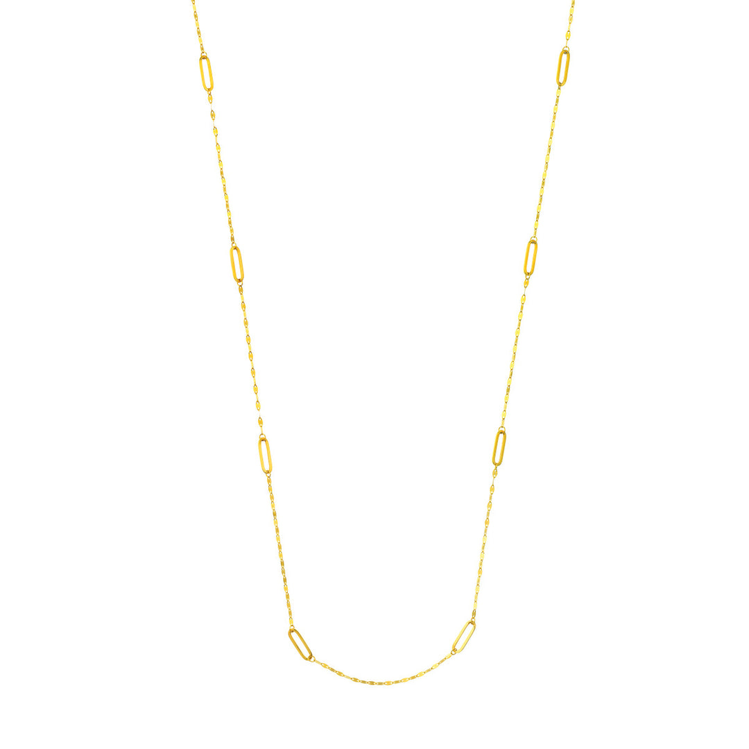Forzentina Paperclip Link Style 14K Yellow Gold Chain