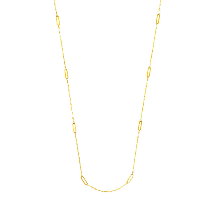 Forzentina Paperclip Link Style 14K Yellow Gold Chain