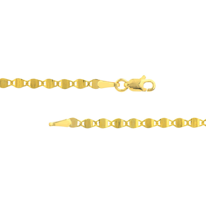 Mirror-Style Polished Disc 14K Yellow Gold Chain