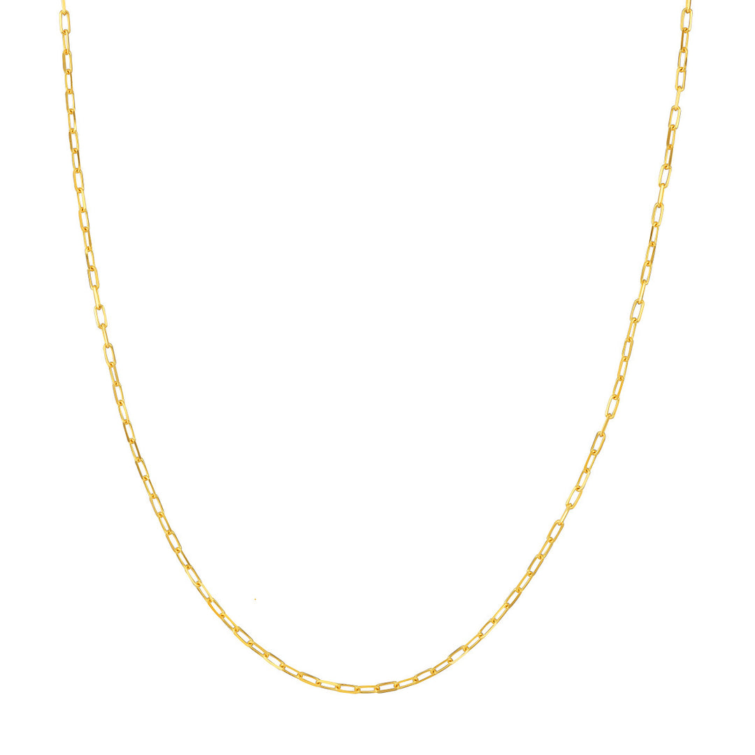 20" Paper Clip 14K Yellow Gold Chain