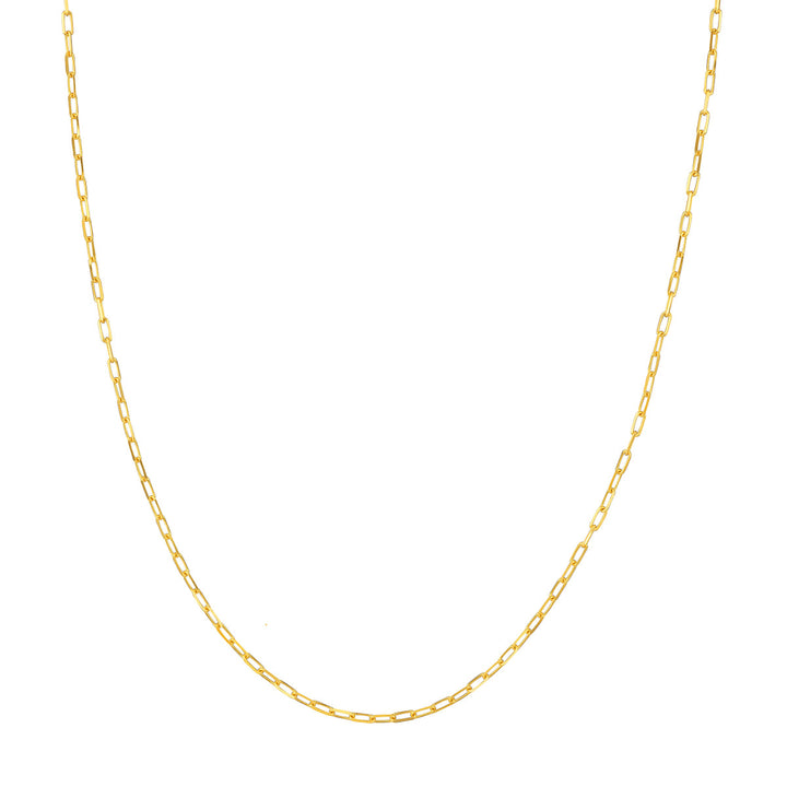 20" Paper Clip 14K Yellow Gold Chain