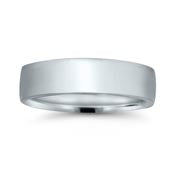 6mm High Polish Square Edge Platinum Wedding Band