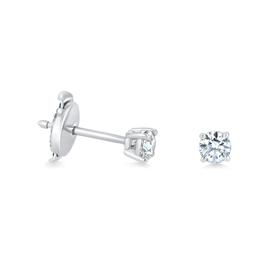 0.30 Carat Round Diamond IJ-SI 14K White Gold Stud Earrings