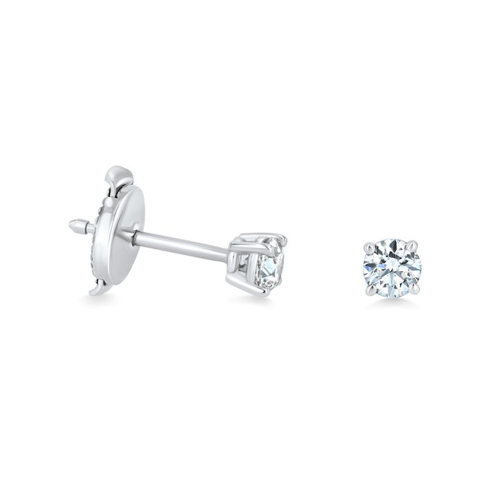 0.30 Carat Round Diamond IJ-SI 14K White Gold Stud Earrings