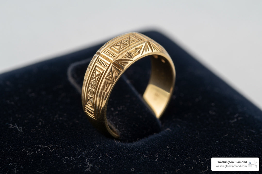 Roaring Twenties Style: Why Art Deco Mens Wedding Bands are Making a Comeback