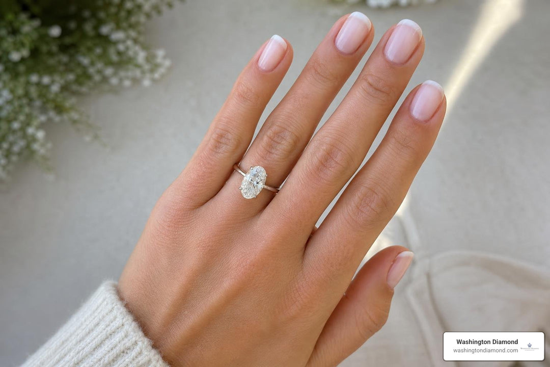 Why a 2 Carat Oval Natural Diamond Ring is the Ultimate Finger-Elongating Flex