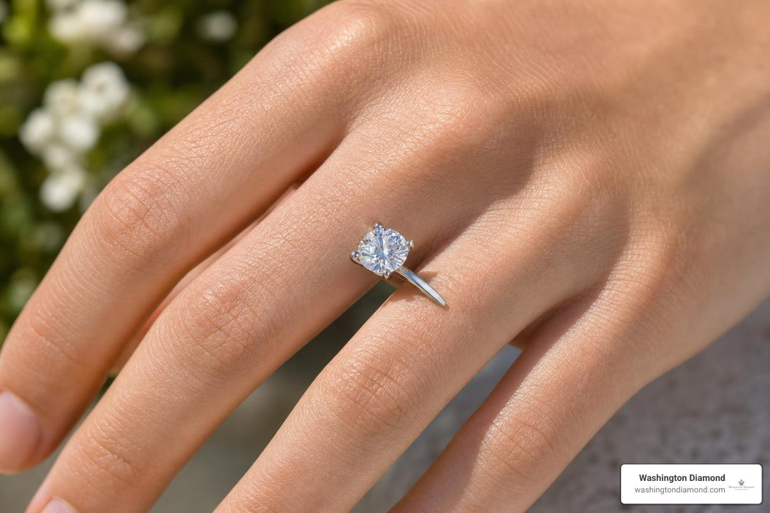 1 Carat Moissanite Solitaire: Big Sparkle on a Budget
