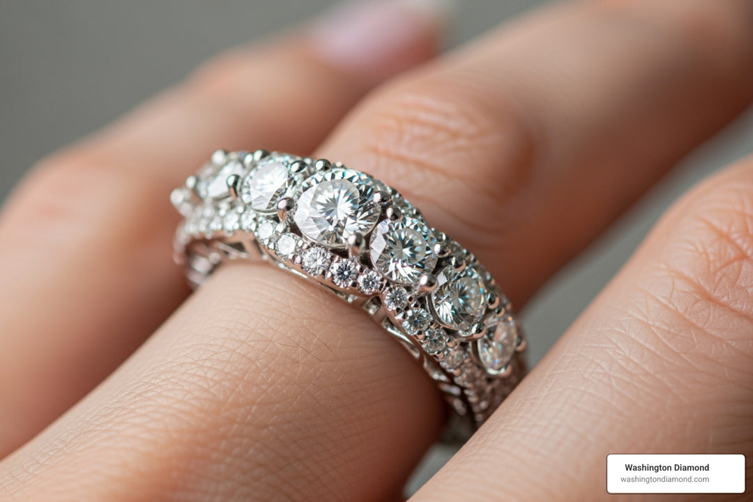 Sparkle and Sentiment: A Guide to Diamond Anniversary Rings from 1/2 to 2 Carats