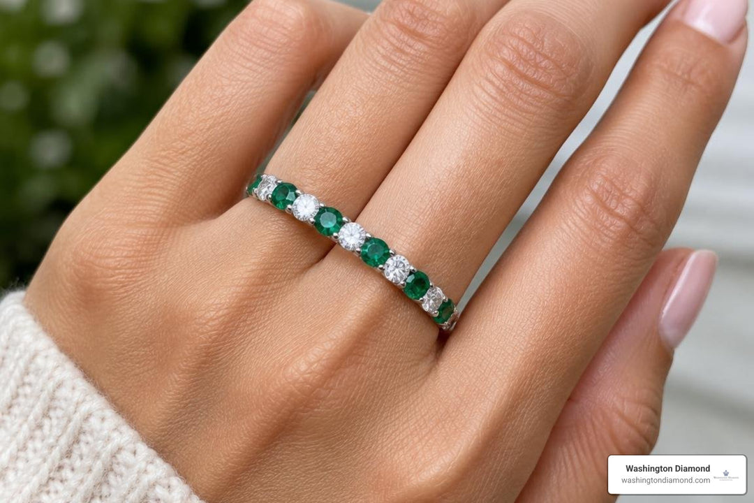 Infinite Sparkle: Emerald and Diamond Eternity Rings That Last Forever