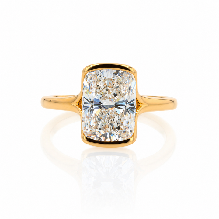 3.03ct Lab-Grown Diamond Bezel Engagement Ring in 14K Yellow Gold
