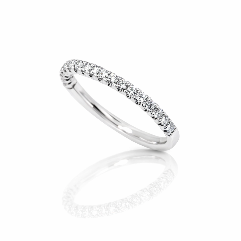 .33ct Diamond Platinum Prong-Set Wedding Band