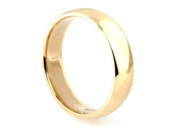 14K Yellow Gold 6mm Men’s European Comfort-Fit Wedding Band