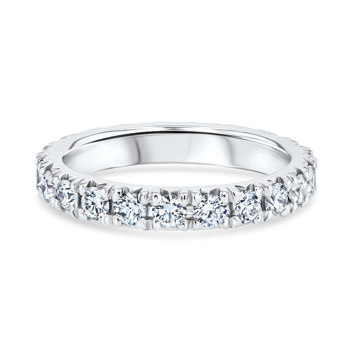 1.38 Carat Diamond Platinum Split-Prong Eternity Band