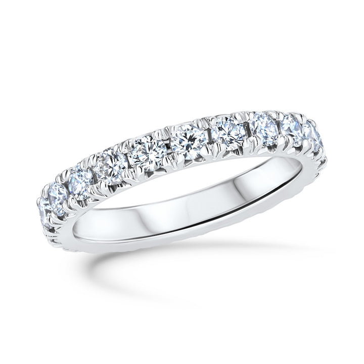 1.38 Carat Diamond Platinum Split-Prong Eternity Band