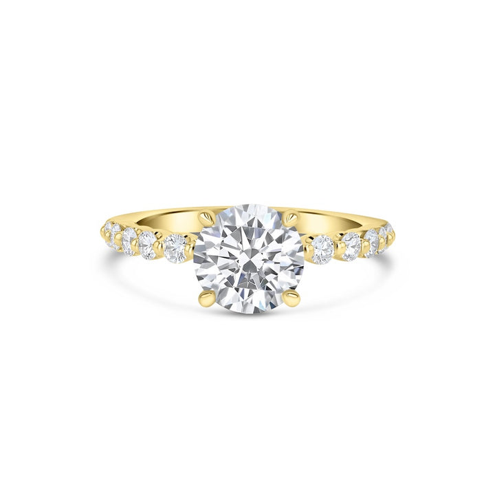 Floating 0.50 Carat Diamond 14K Yellow Gold Engagement Setting