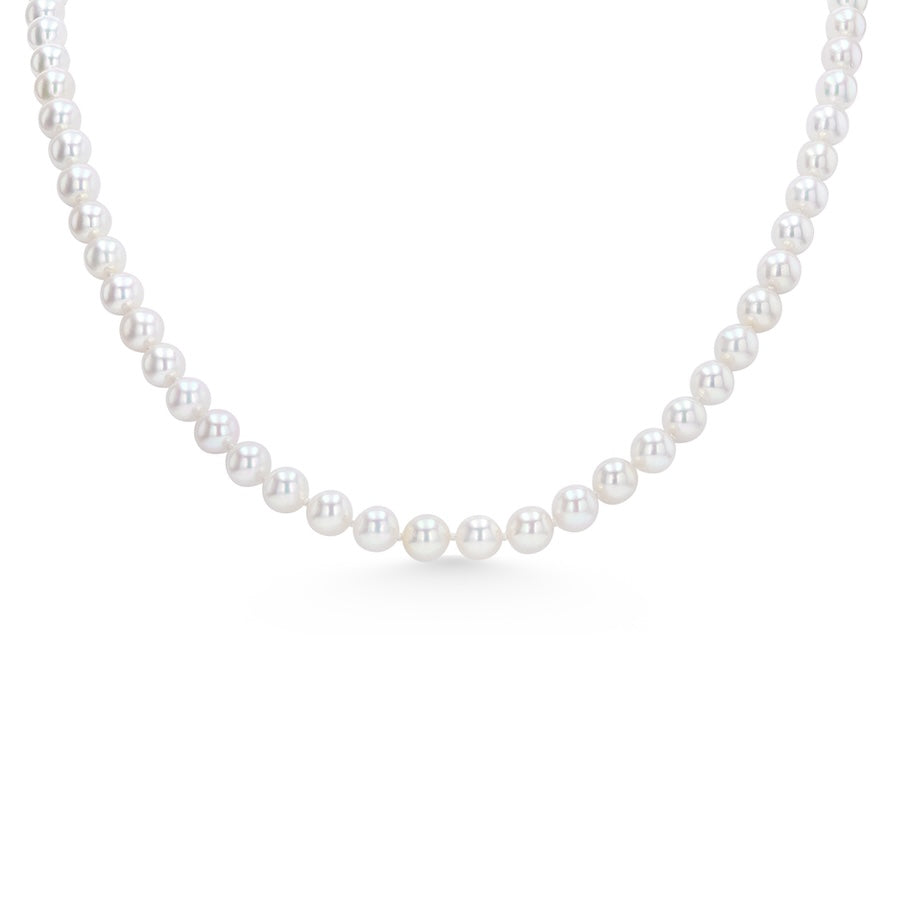 6 x 6.5mm Akoya Pearls 18" 14K Yellow Gold Clasp